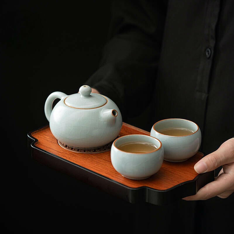 豐子汝窯茶壺西施壺容量170cc林德豐仿宋汝窯現代官窯茶器泡茶品茗茶湯