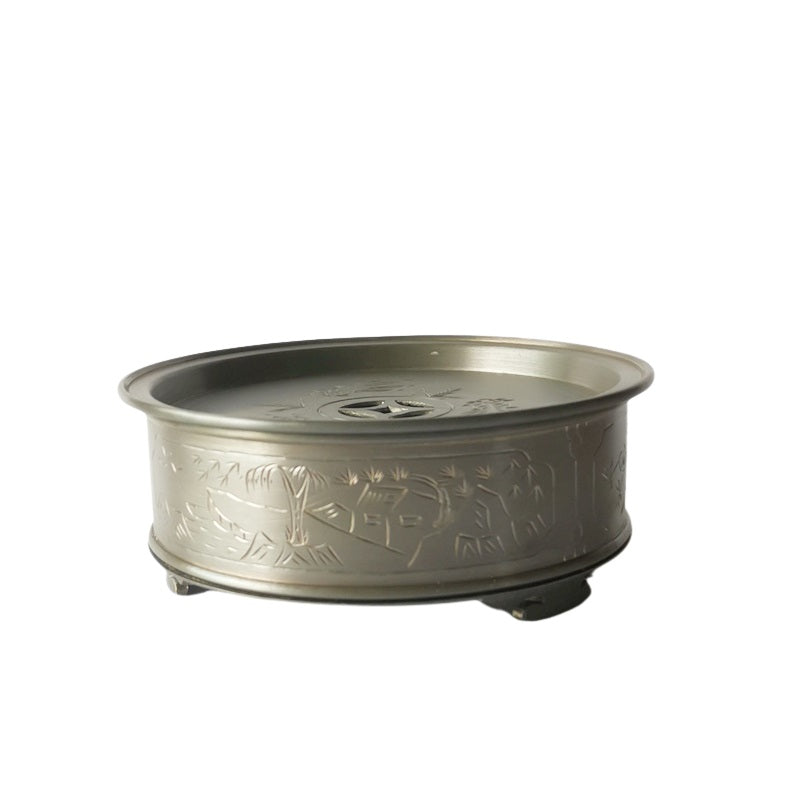 極上 純錫 茶器揃(茶筒1 茶托5) Amazon.co.jp: 精峰堂造 本錫製 茶托 無地 5客セット 径約9.8cm