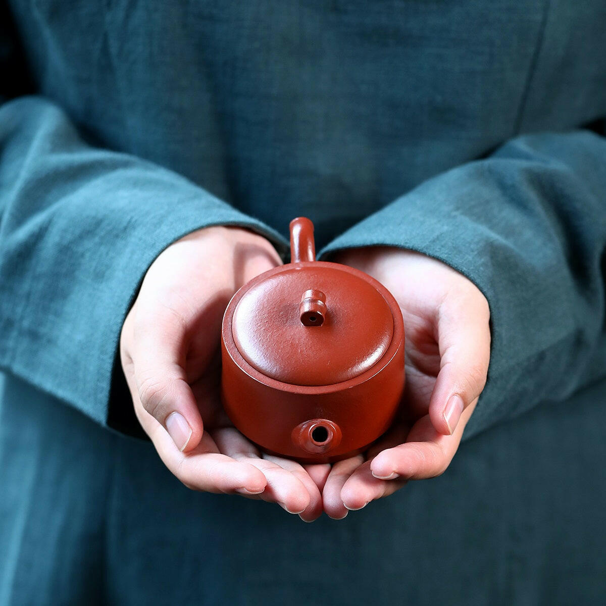 宜興皺皮朱泥茶壺竹段紫砂原礦泥料泡茶高香容量190cc – 嵐雲茶業