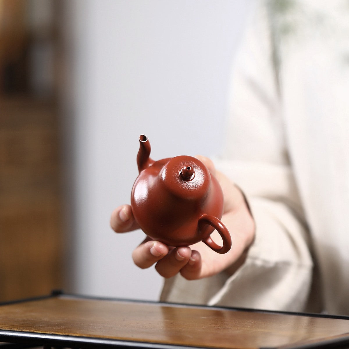 中国宜興猴段泥壺 宜興紫砂泡茶壺經典原礦黃金段泥仿古壺容量150CC容量適中適合沖