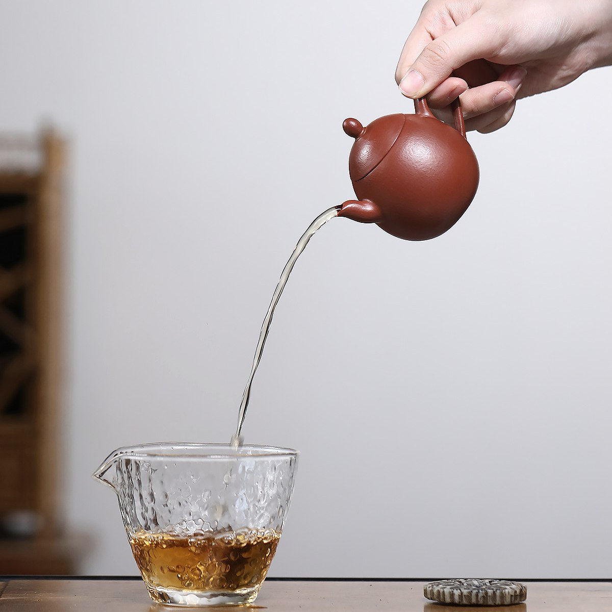 經典宜興紫砂壺小品朱泥龍蛋壺100CC原礦小煤窯出水照