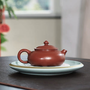 宜興紫砂壺朱泥小品壺寒江壺100CC
