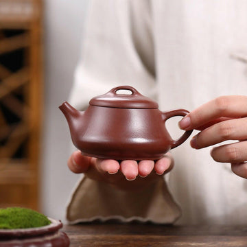 紫砂壺紫泥飲瓢壺180cc