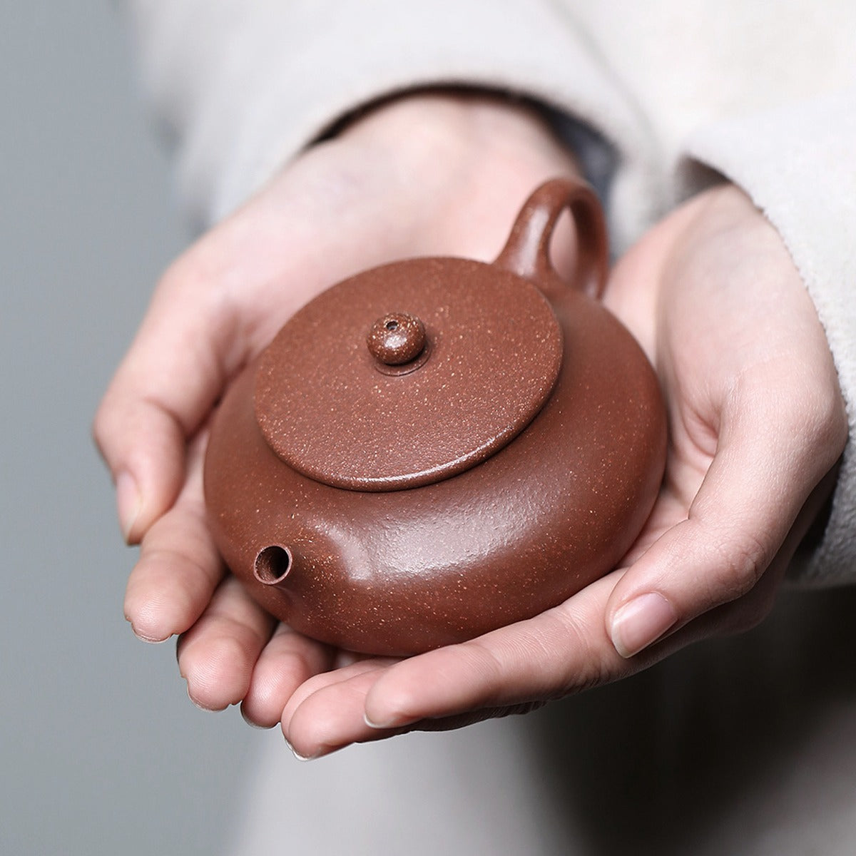 宜興紫砂壺降坡泥玉潤壺160cc