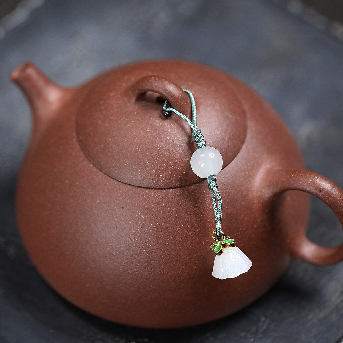 紫砂壺宜興降坡泥文旦壺140cc俯視角度照