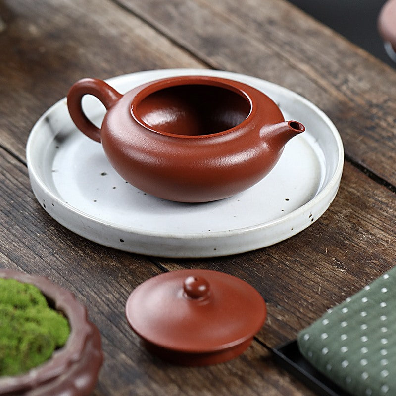 紫砂壺宜興小煤窯朱泥錦紅壺150cc – 嵐雲茶業