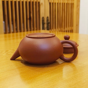 標準壺宜興紫砂壺原礦生砂朱泥水平壺140CC