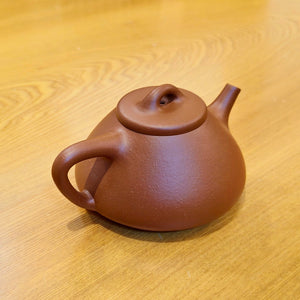 紫砂壺宜興原礦生砂朱泥子冶石瓢壺160CC 