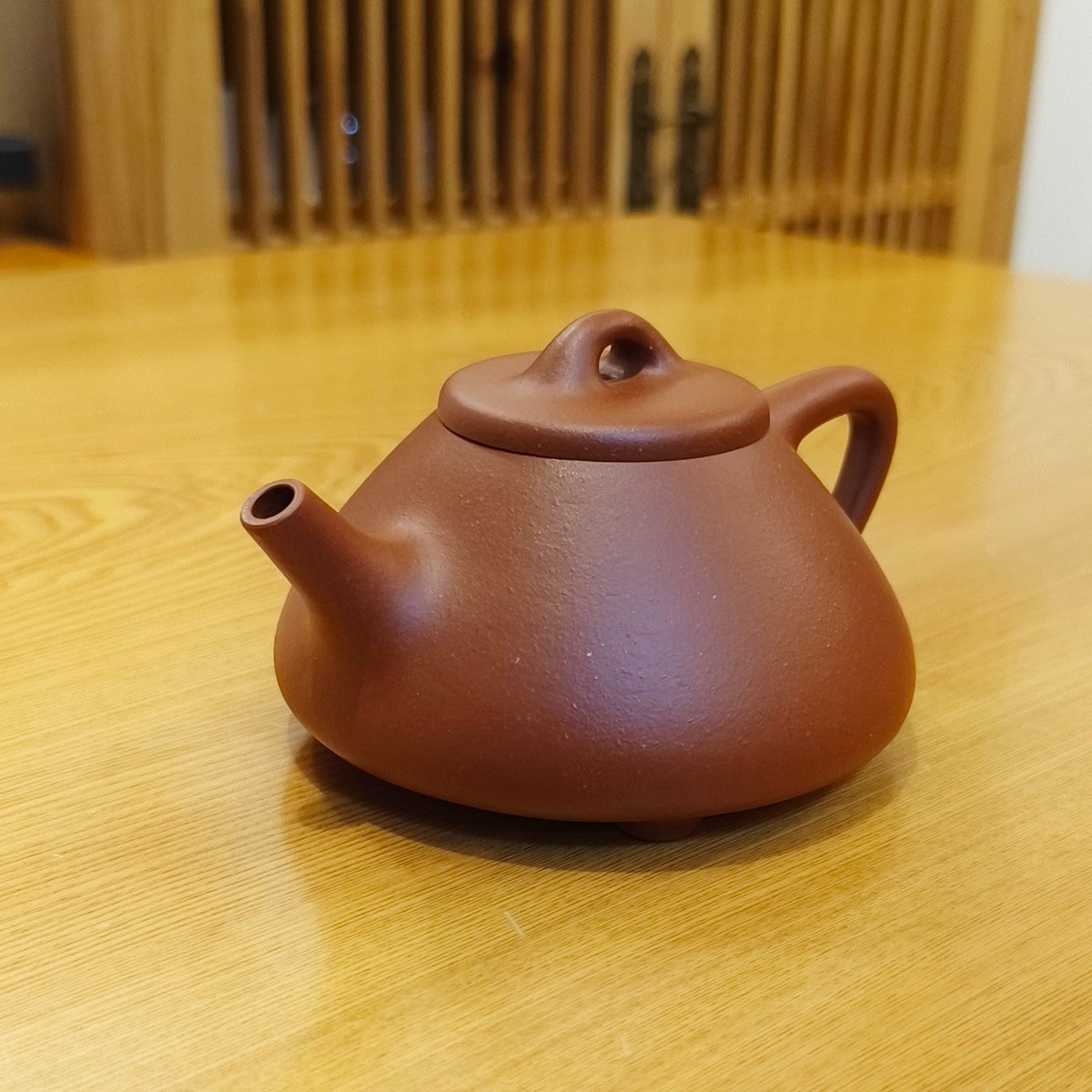 紫砂壺宜興原礦生砂朱泥子冶石瓢壺160CC 