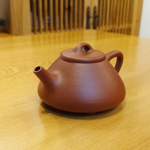 紫砂壺宜興原礦生砂朱泥子冶石瓢壺160CC 