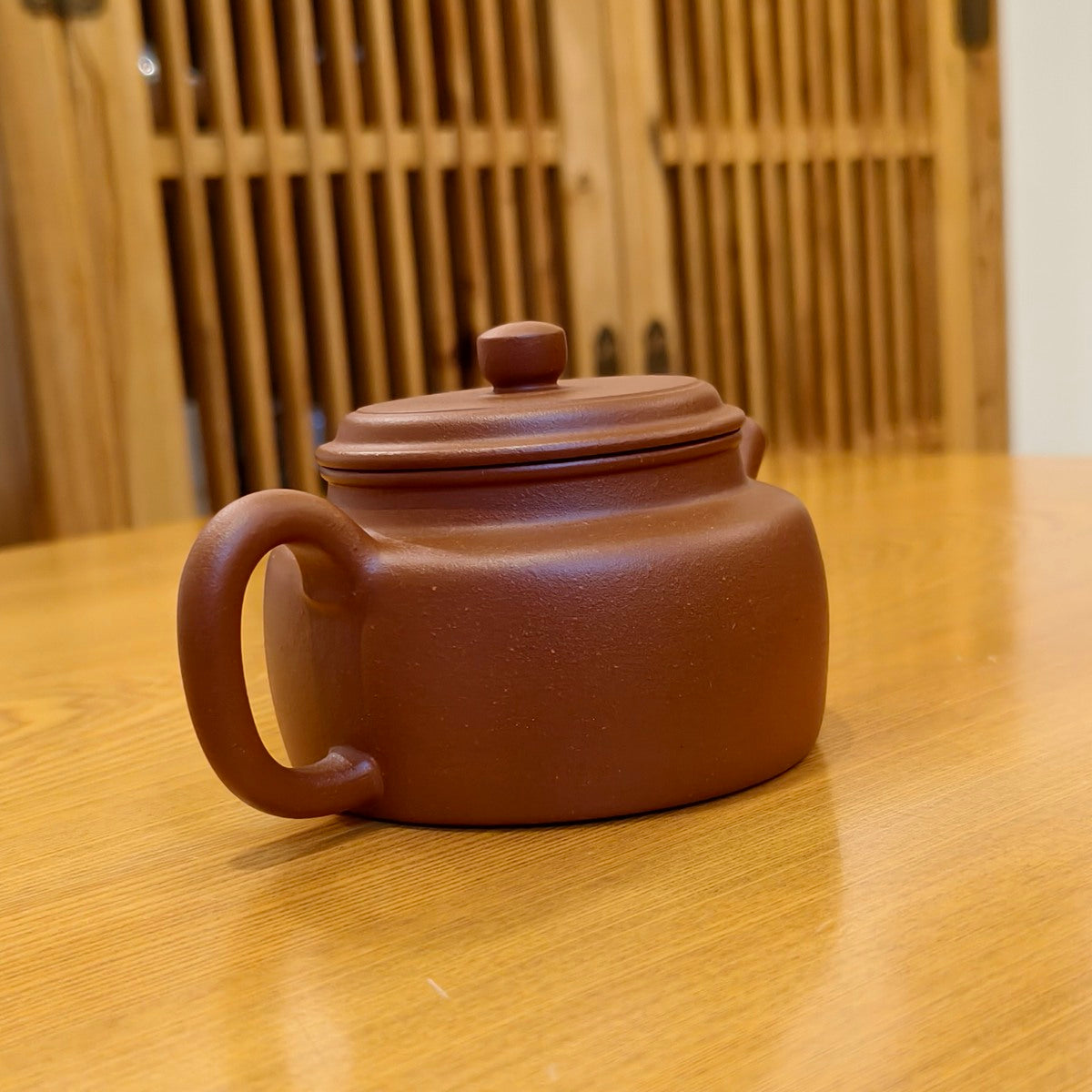 經典宜興紫砂茶壺原礦生砂朱泥德鐘壺200CC容量適中適合沖泡各種茶葉