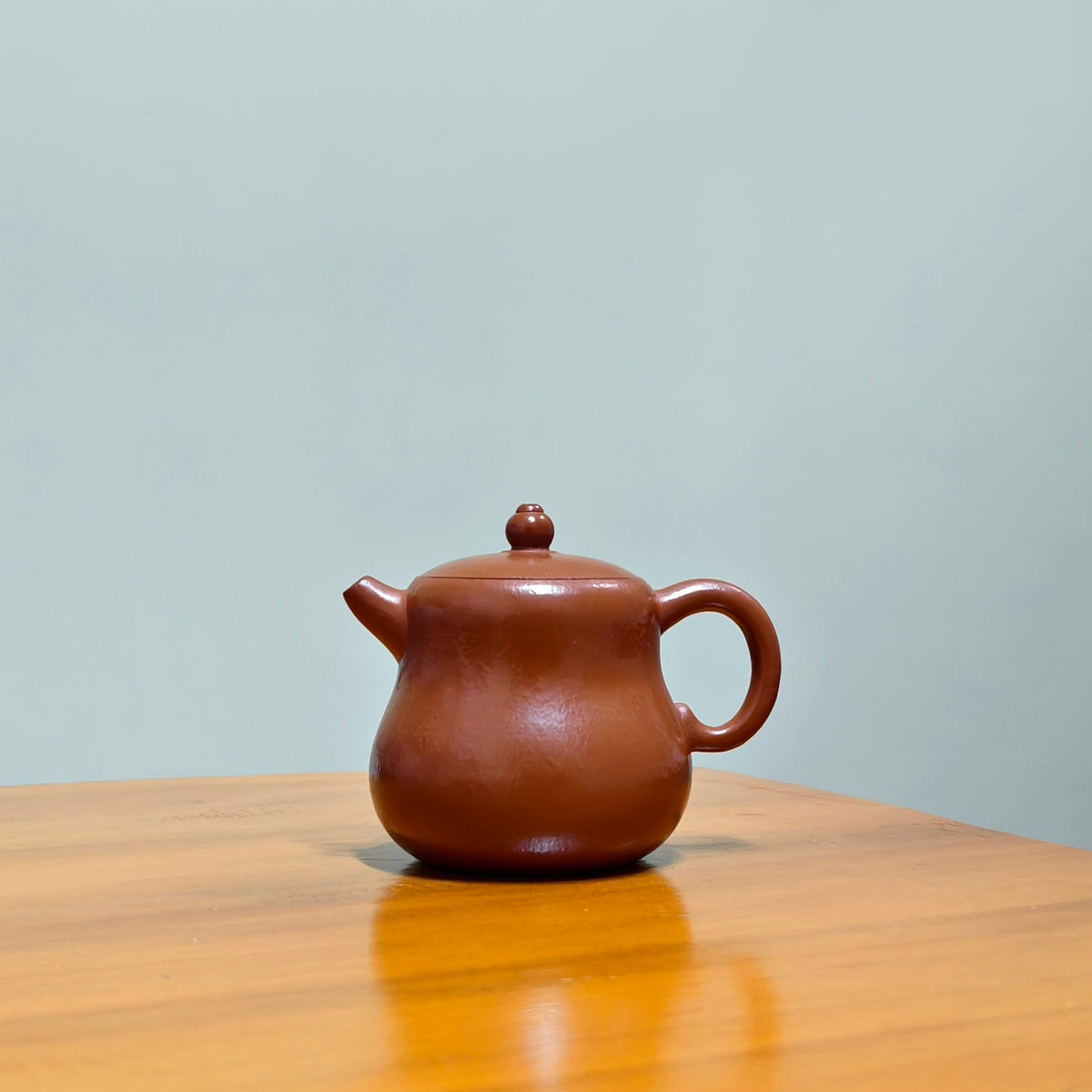 宜興紫砂壺朱泥小品葫蘆壺80cc