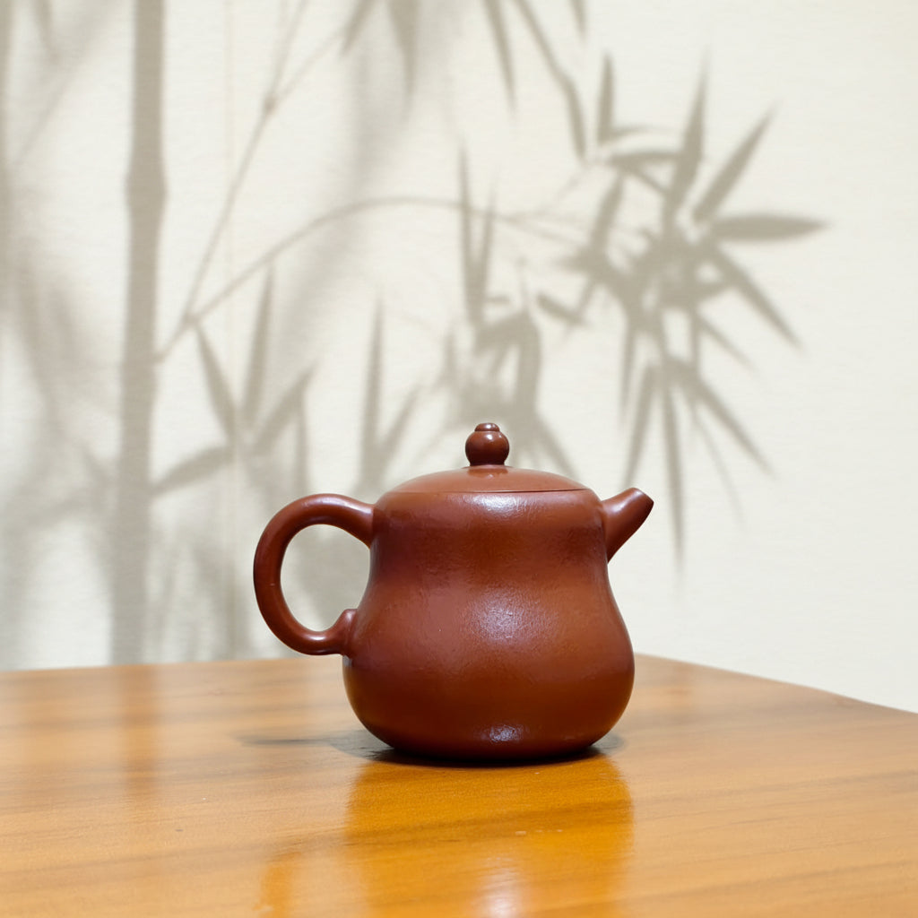 小品紫砂壺宜興朱泥小葫蘆壺80cc