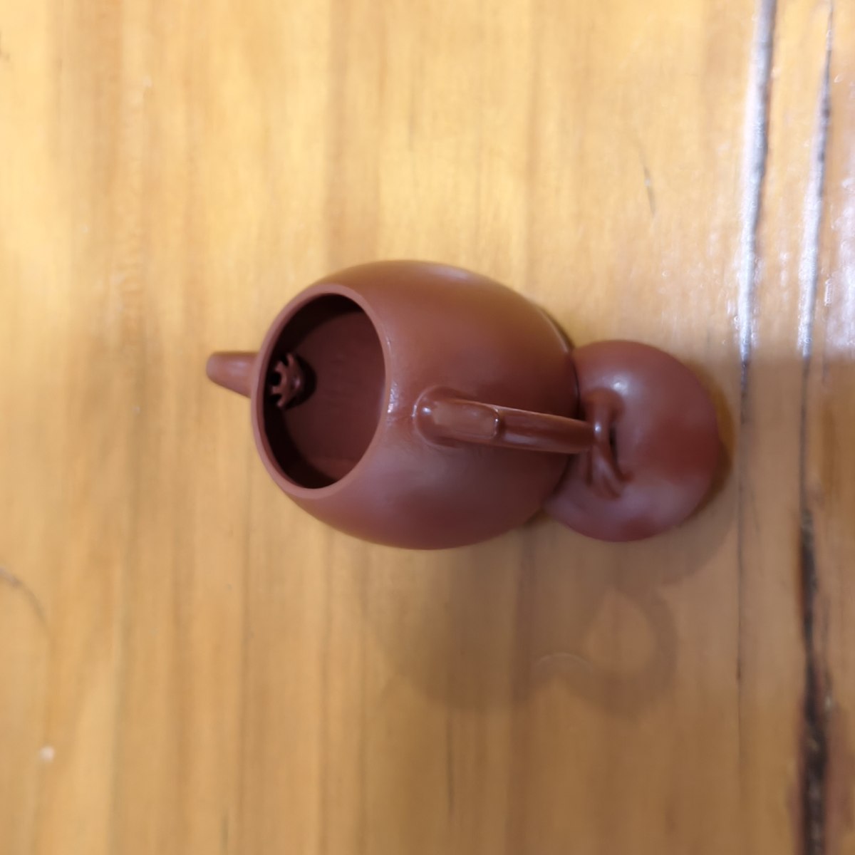 宜興紫砂壺朱泥小品秦權壺90cc