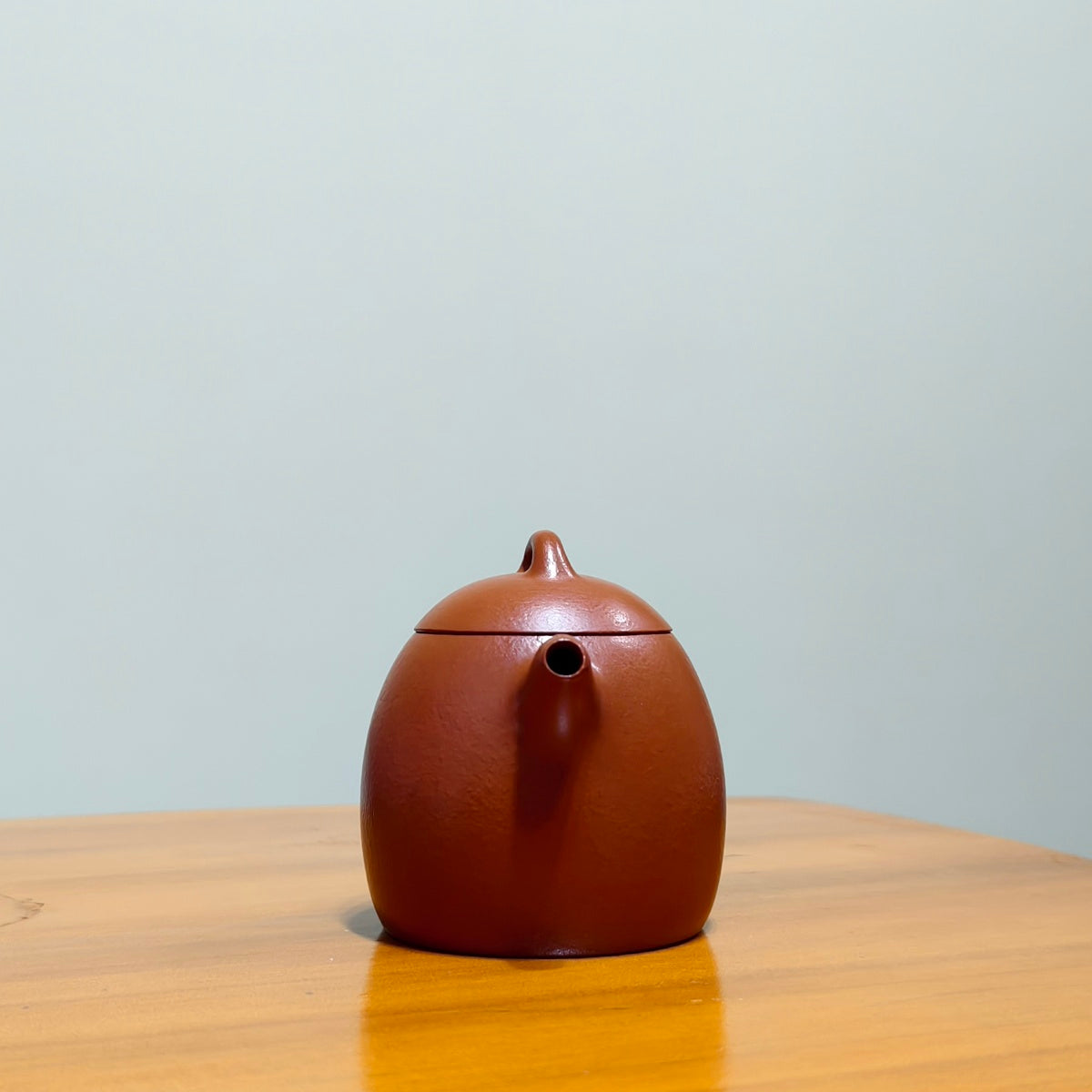 宜興紫砂壺朱泥小品秦權壺90cc