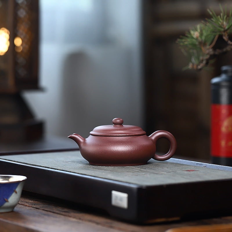 宜興紫砂茶壺紫泥明爐壺160cc仿古宣德炉款– 嵐雲茶業