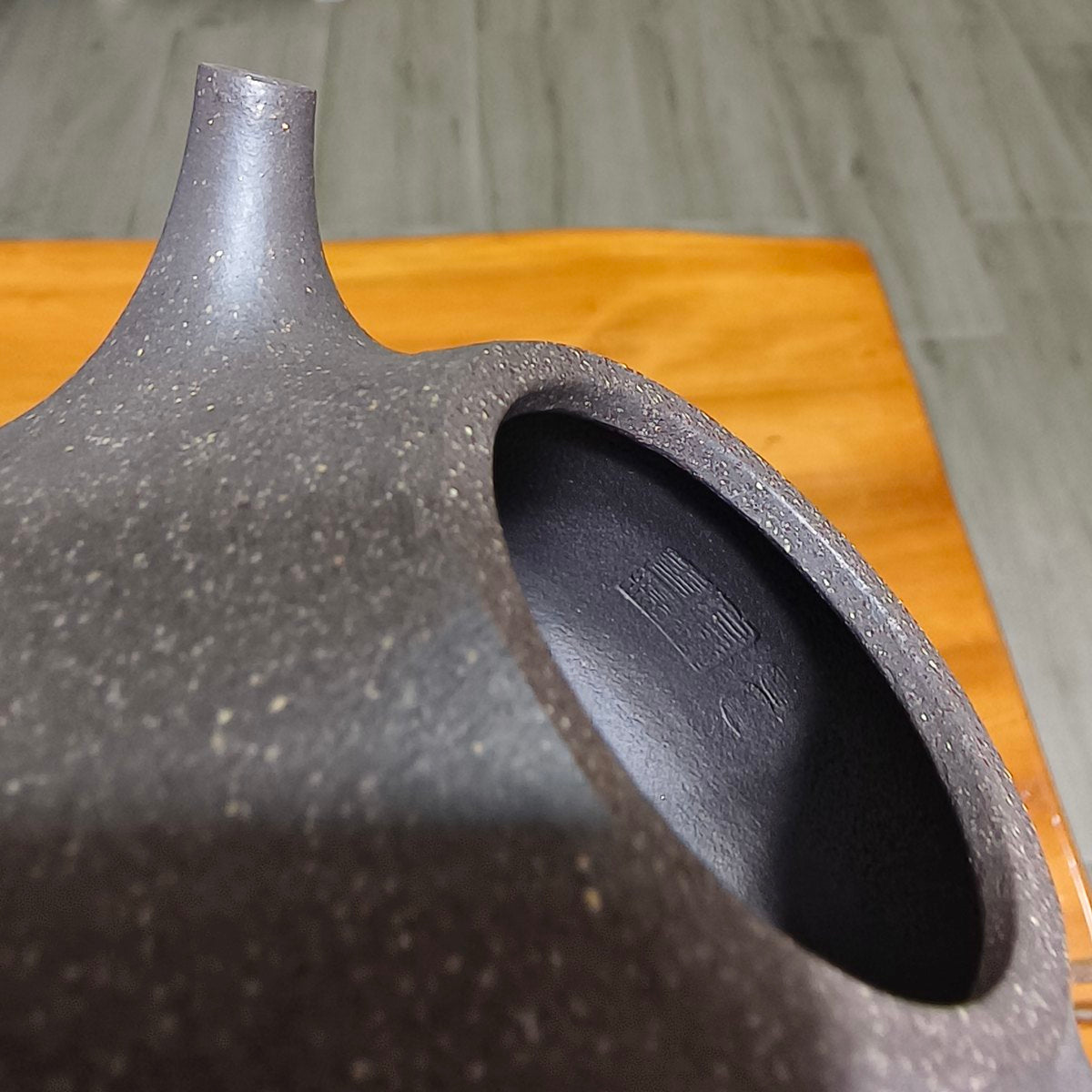 宜興紫砂壺全手工天青泥子冶石瓢壺