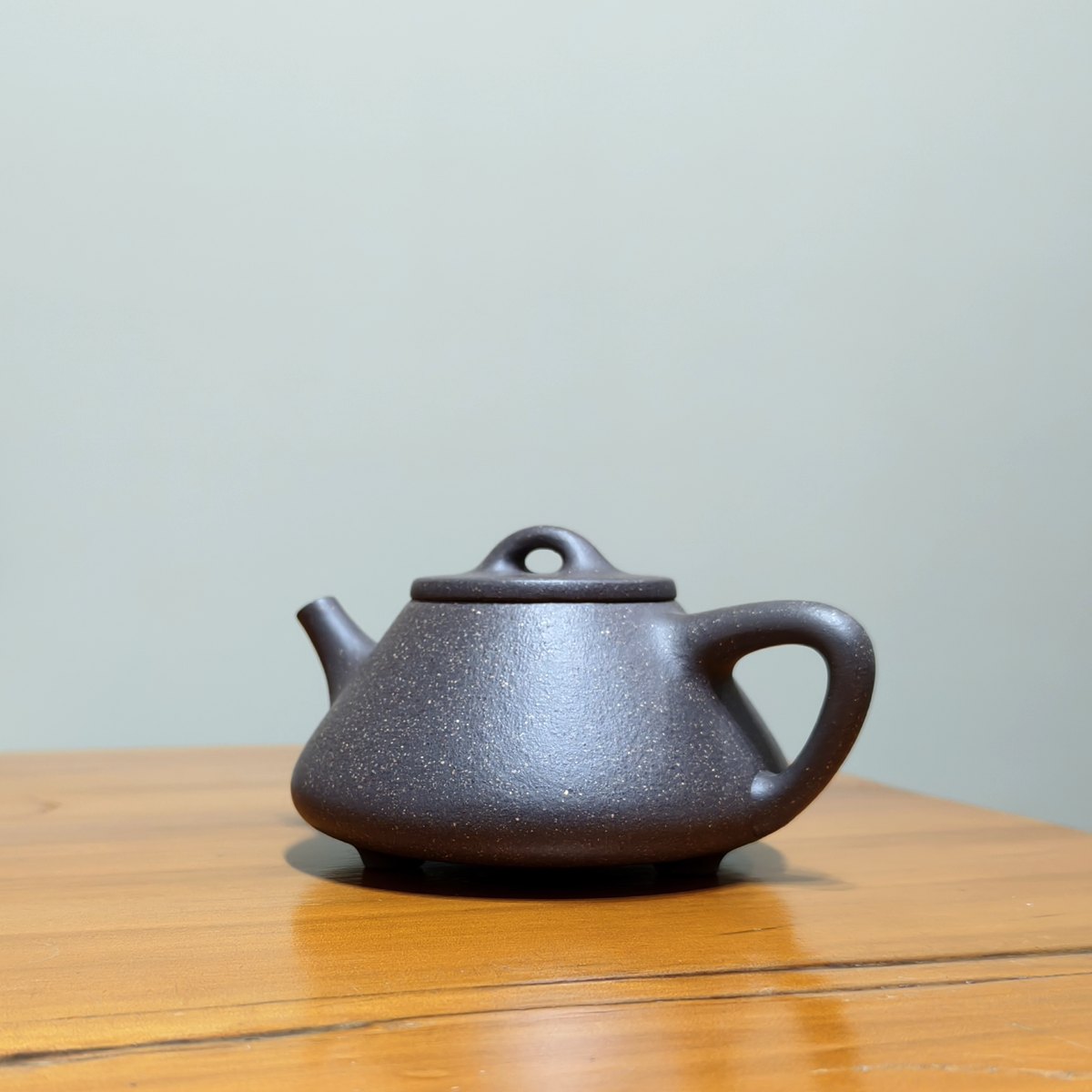 宜興紫砂壺全手工天青泥子冶石瓢壺200CC 