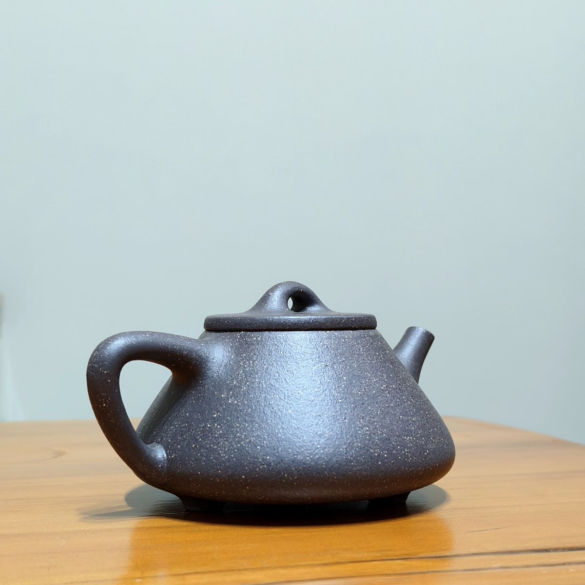 宜興紫砂壺全手工天青泥子冶石瓢壺