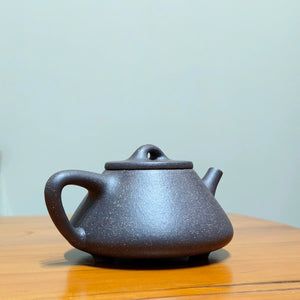 宜興紫砂壺全手工天青泥子冶石瓢壺