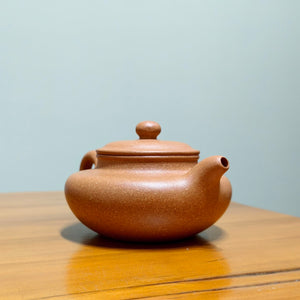 全手工宜興紫砂壺黃金段泥仿古壺180cc原礦無酸洗