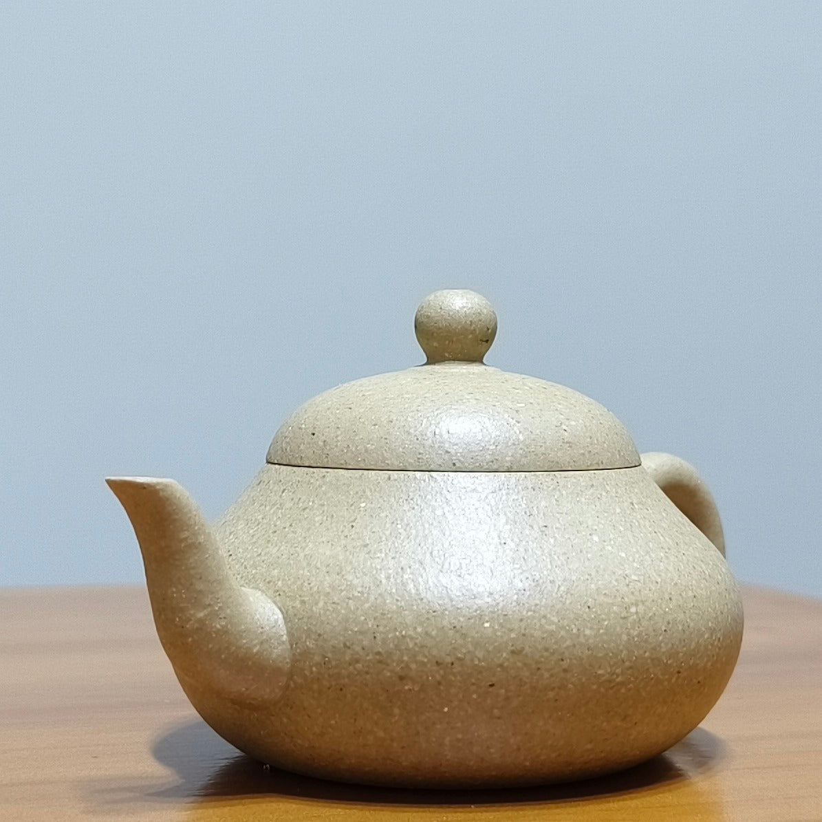 宜興全手工紫砂壺大水潭梨皮綠泥梨形壺150cc 