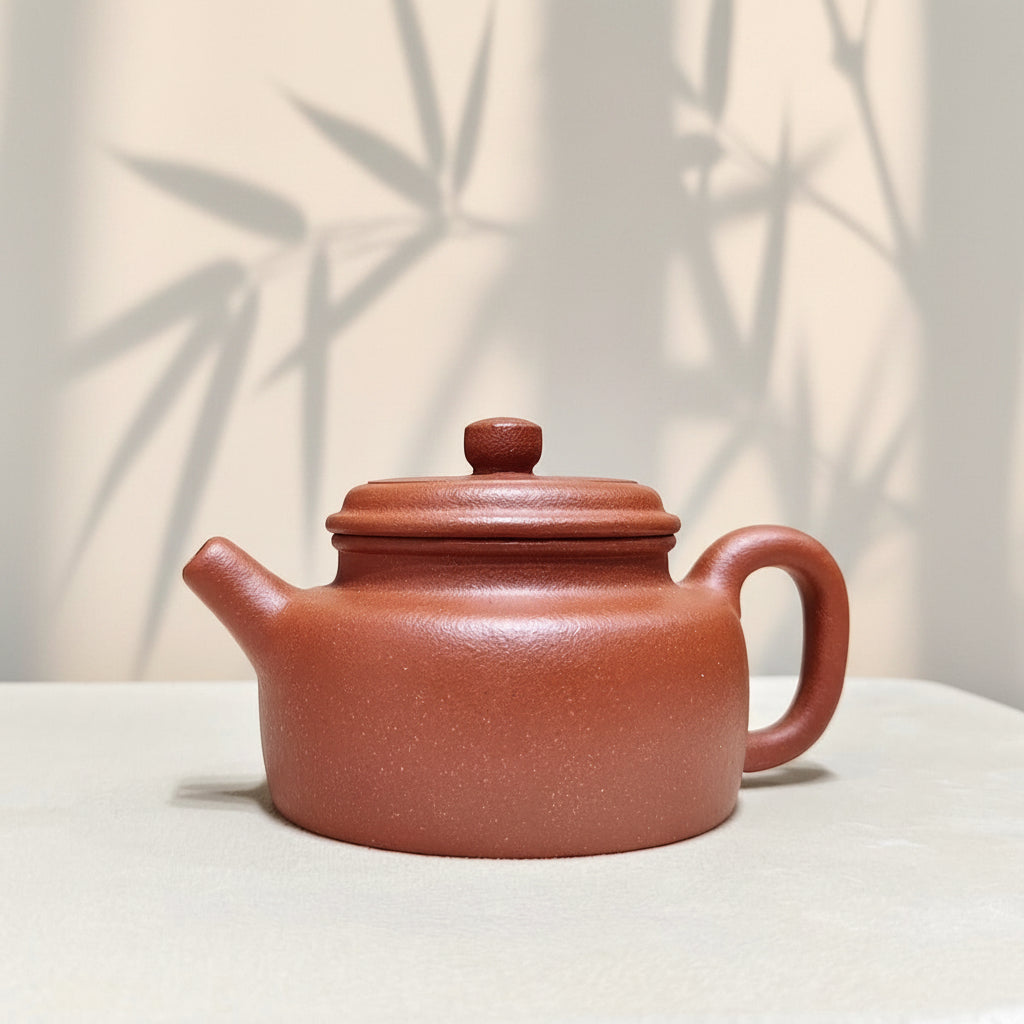 全手工紫砂壺宜興原礦紅降坡泥德鐘壺170cc