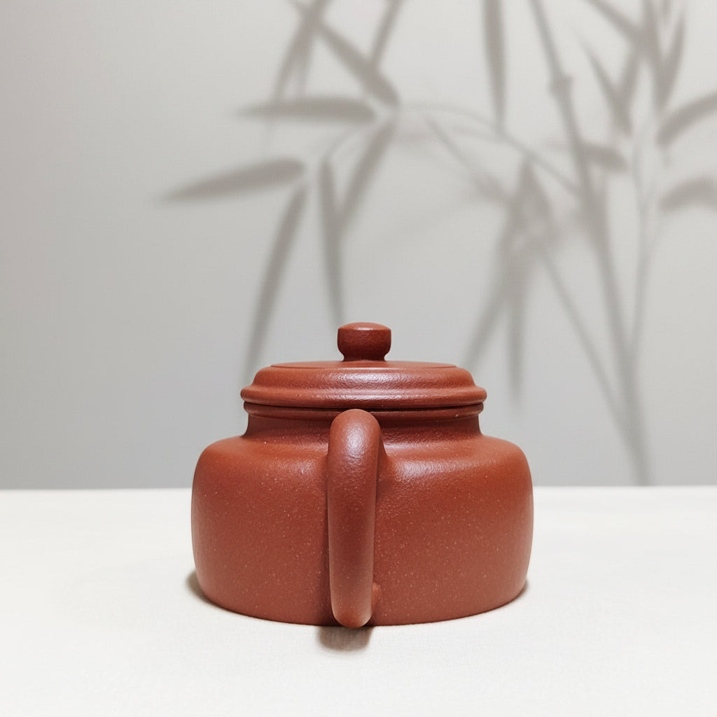 全手工紫砂壺宜興原礦紅降坡泥德鐘壺170cc