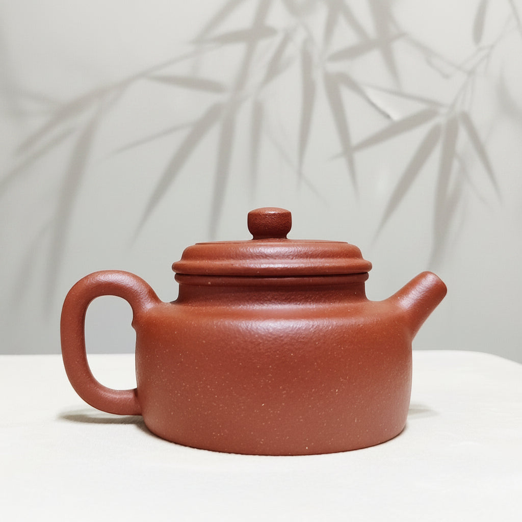 全手工紫砂壺宜興原礦紅降坡泥德鐘壺170cc