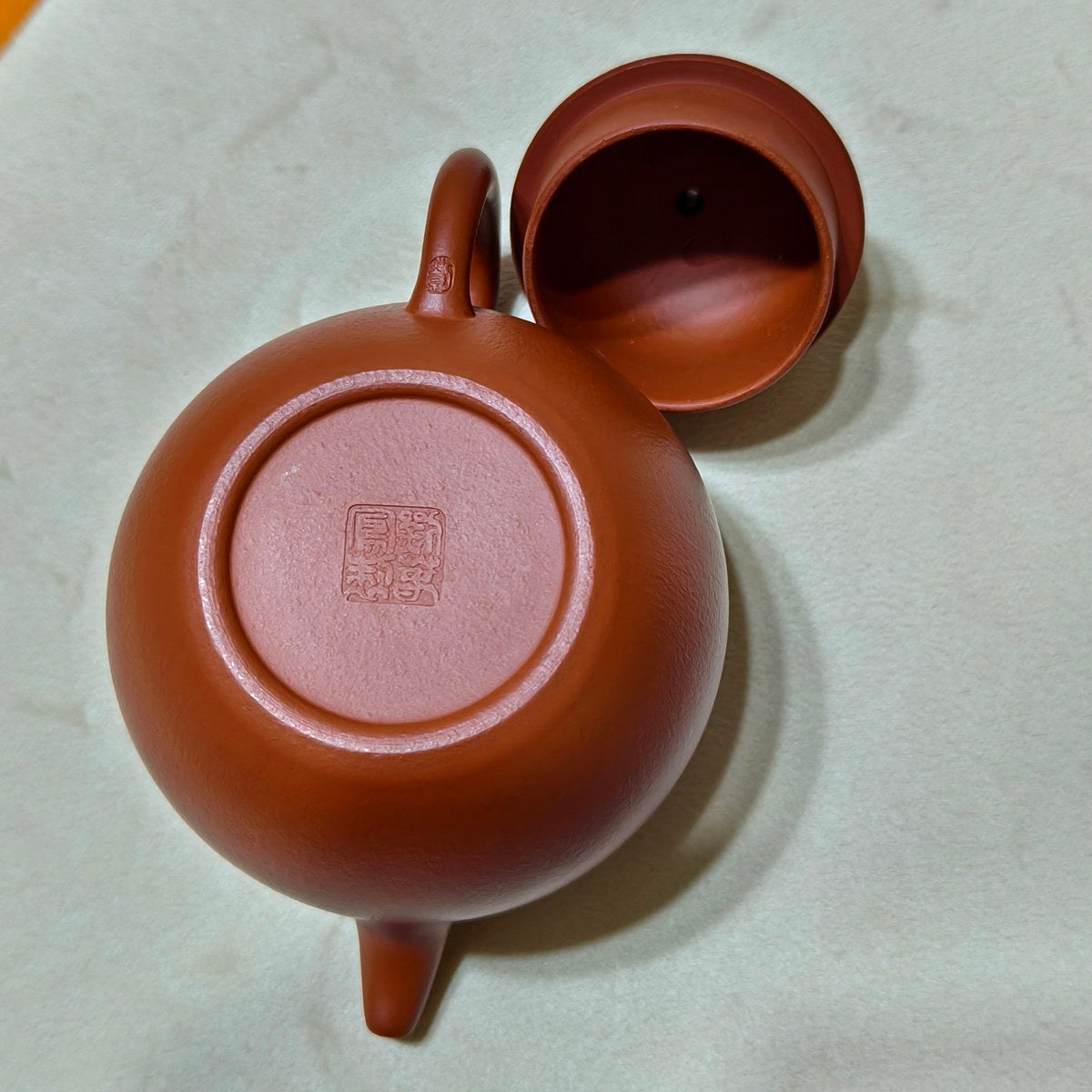 宜興紫砂壺全手工朱泥掇球壺200cc