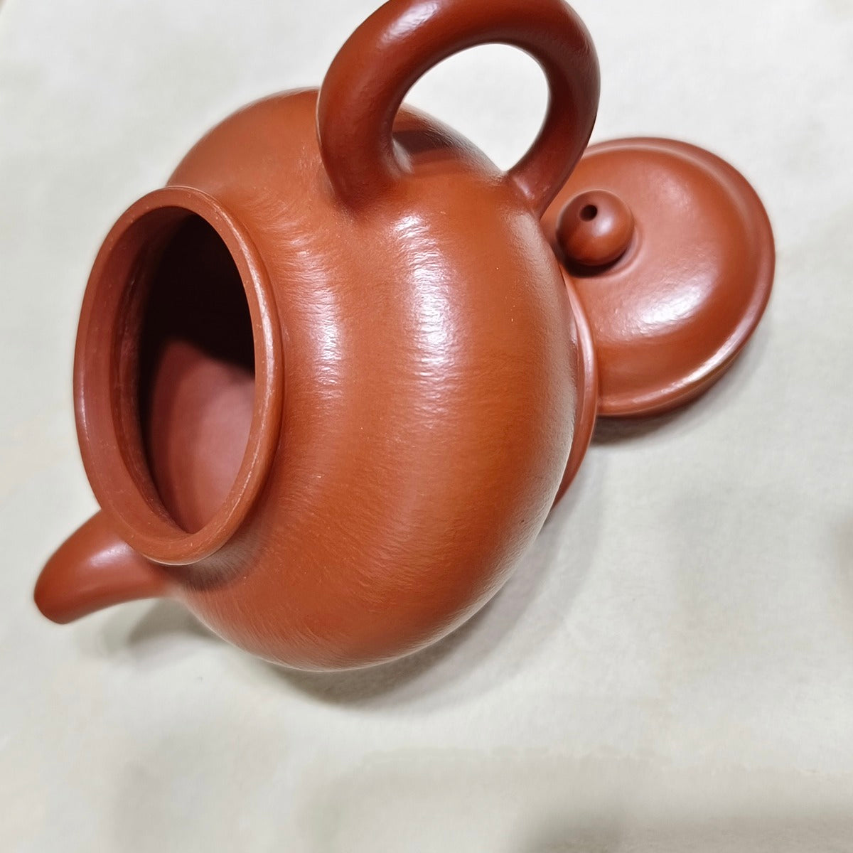 宜興紫砂壺全手工朱泥掇只壺160cc