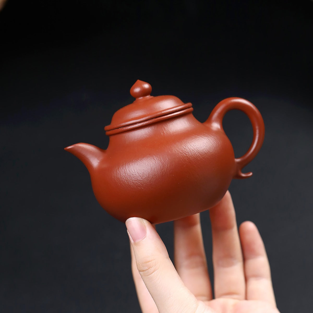 宜興全手工紫砂壺朱泥梨形壺120cc原礦泥料泡茶利器預購優惠– 嵐