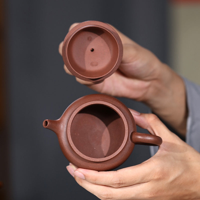 宜興紫砂紫泥底槽清德鐘壺220cc泥料上等原礦傳統工藝– 嵐雲茶業