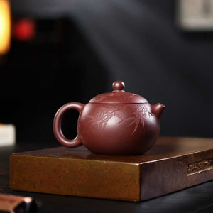 宜興紫砂壺紫泥西施壺