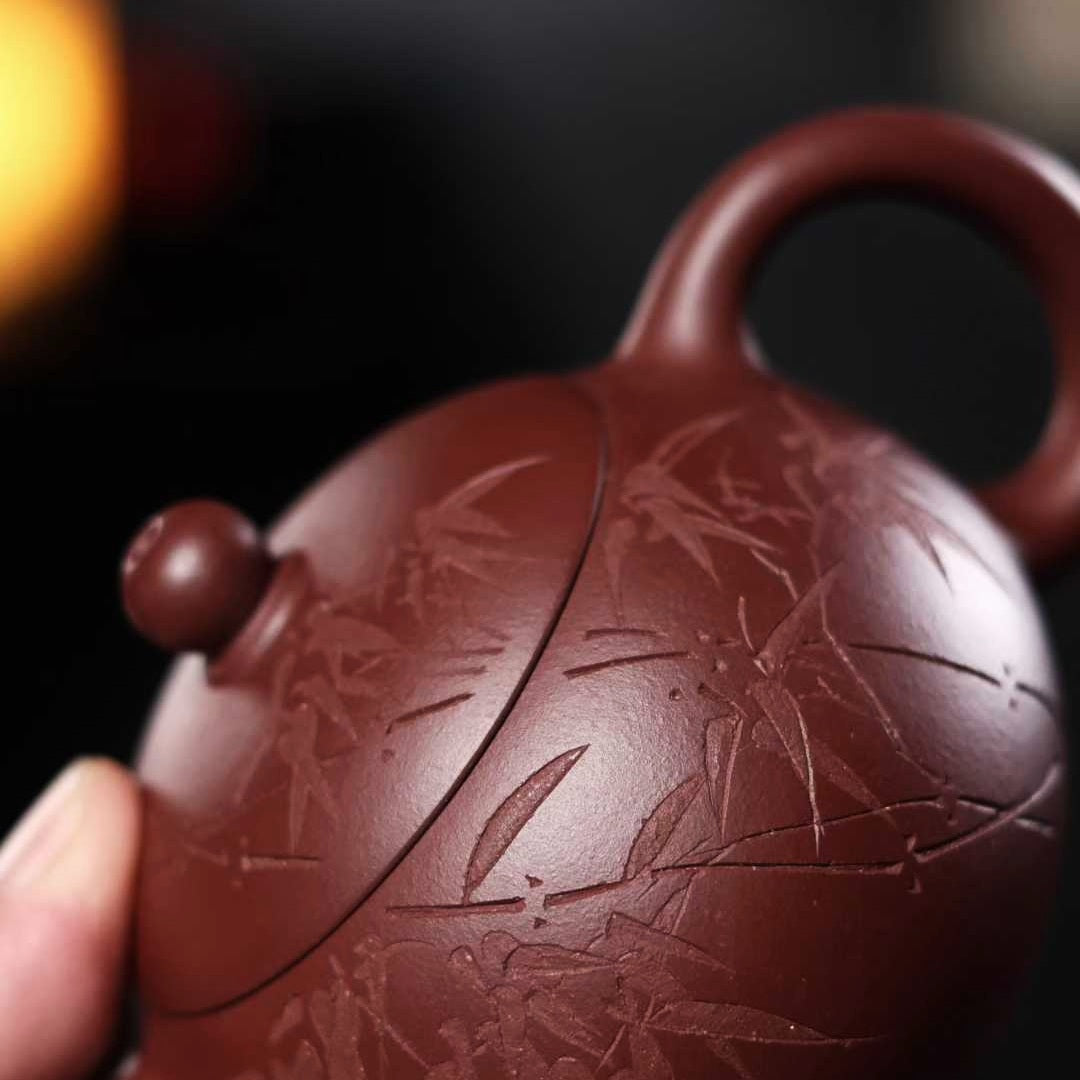 宜興紫砂壺紫泥西施一壺2杯茶具禮盒套裝組