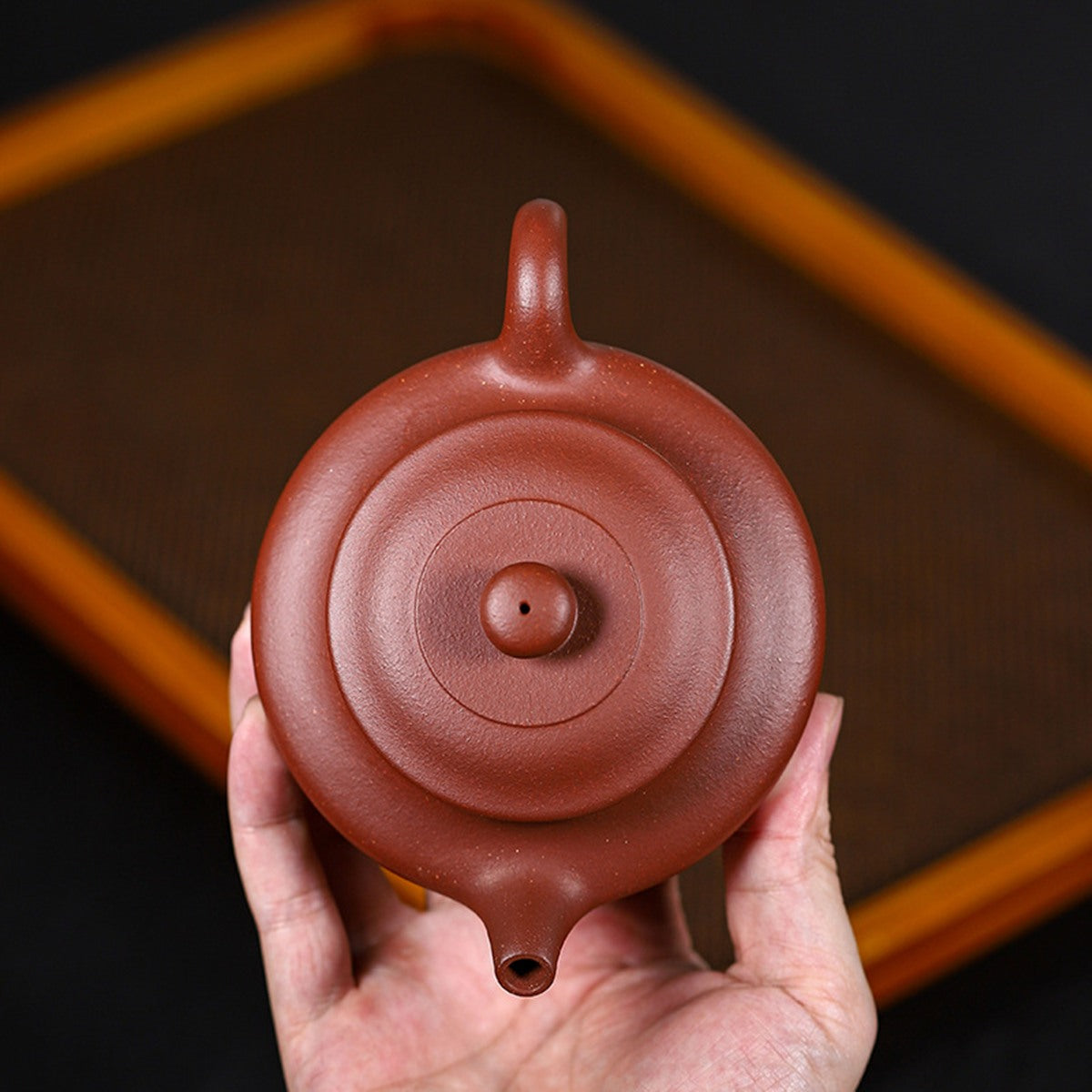 紫泥虛扁一壺四杯茶具禮盒套裝組