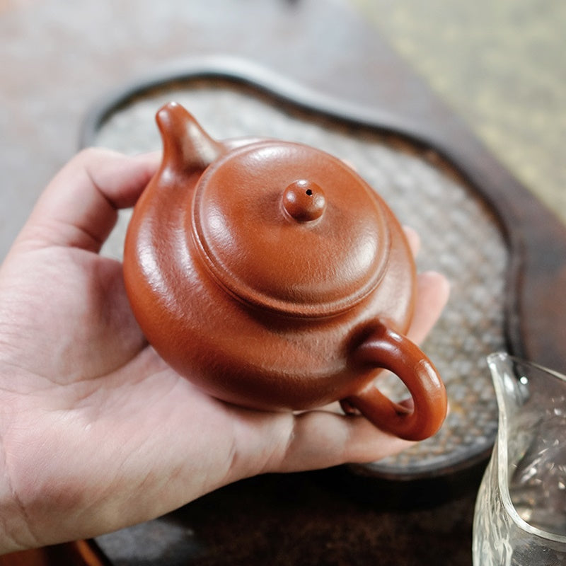 朱泥茶壺 茶壷 宜興紫砂偏古壷 朱泥 105ml – 遊茶オンラインショップ