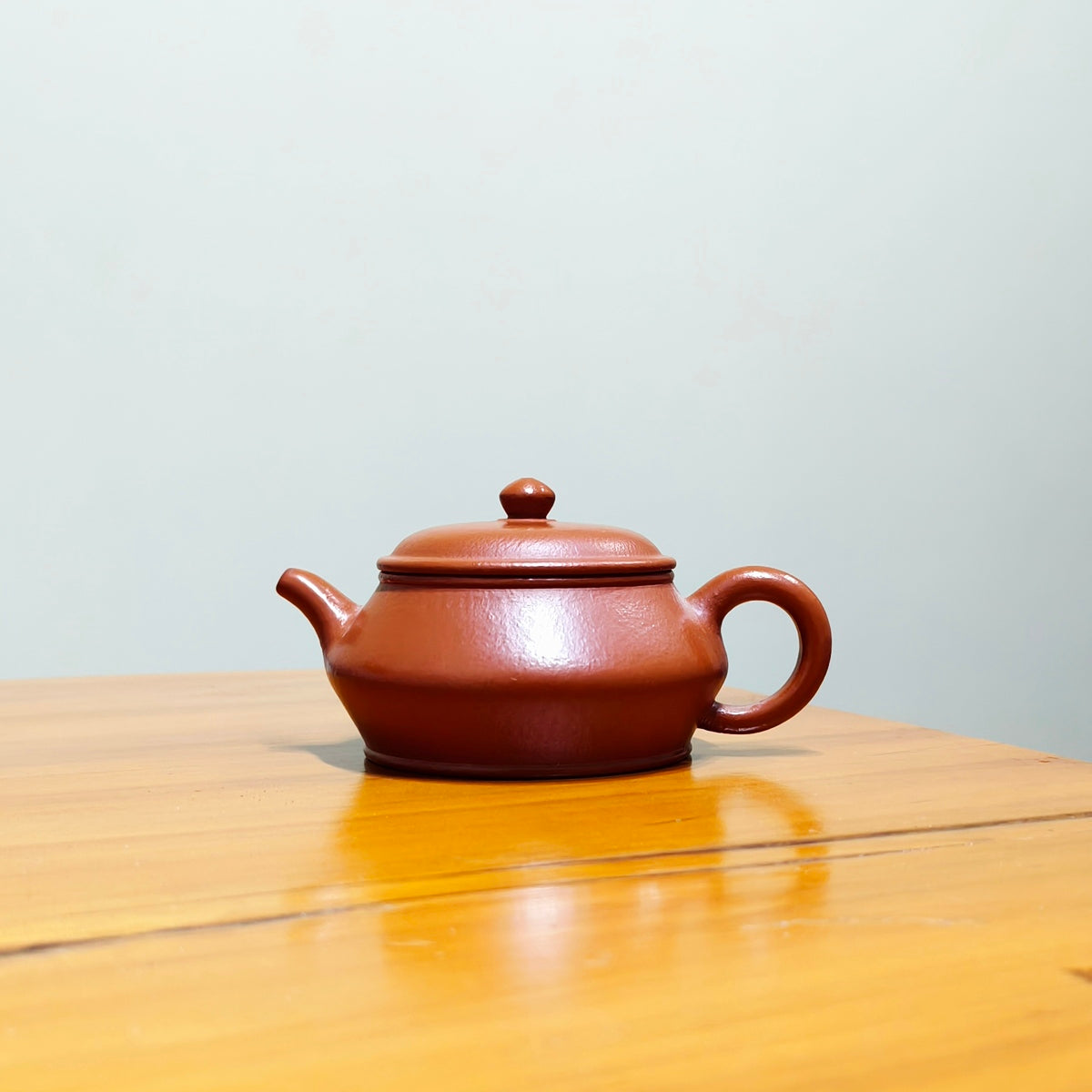 宜興朱泥紫砂壺曼殊壺120CC