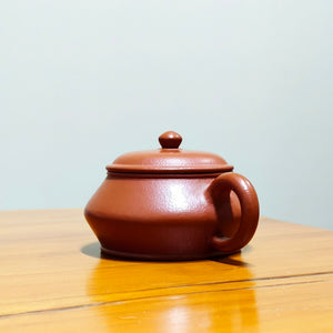 宜興紫砂壺朱泥曼殊壺120CC