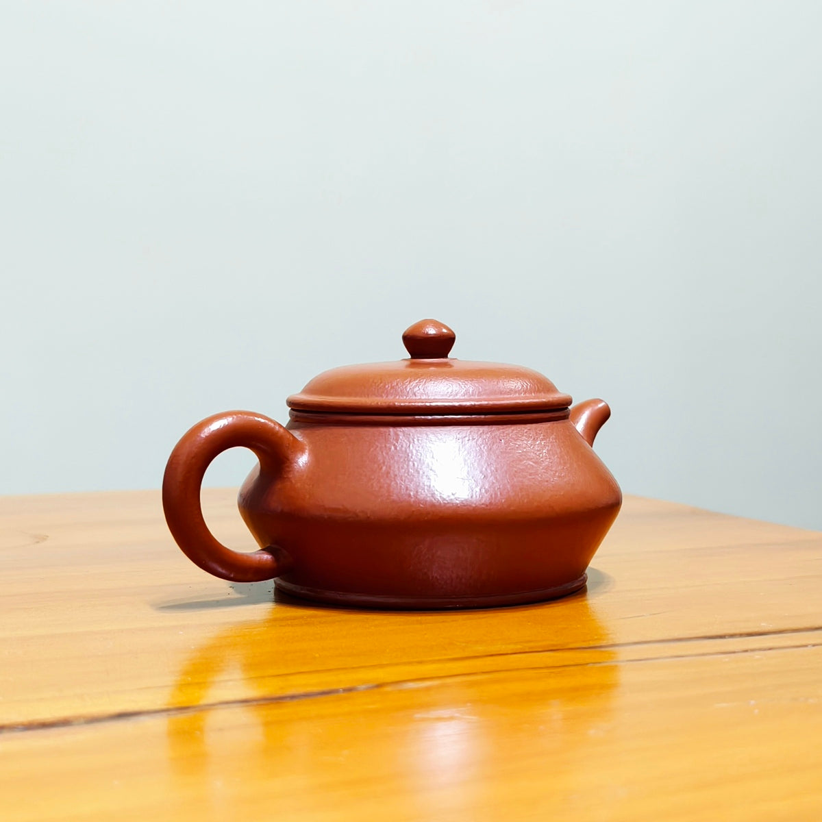 宜興原礦朱泥紫砂壺曼殊壺120CC