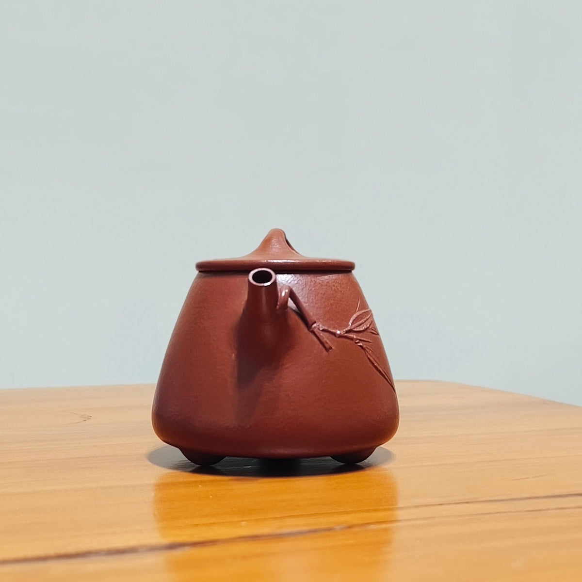 宜興紫砂壺朱泥高石瓢壺150CC竹節竹葉壺泡茶利器適合台灣高山茶– 嵐雲茶業