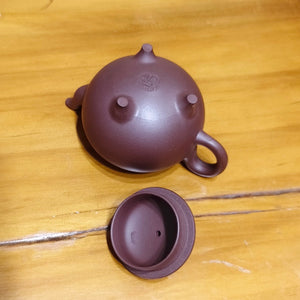 宜興紫砂壺紫泥大彬如意壺230cc