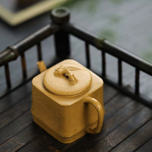 段泥四方竹韻壺120cc 