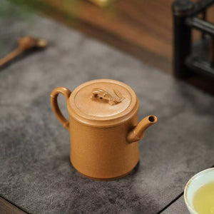 紫砂壺宜興黃降坡泥竹節竹韻壺150c