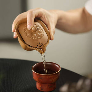 段泥蓮蓬手抓壺120cc