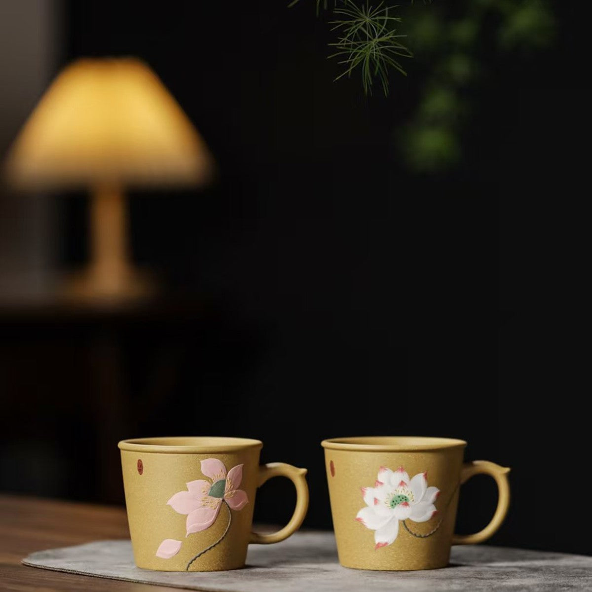 段泥手繪蓮花品茗杯100cc白蓮與粉蓮款式