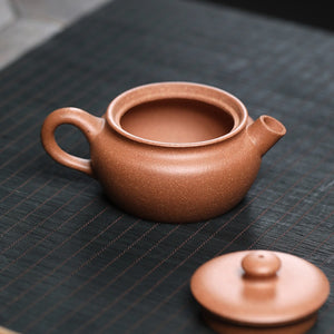 紫砂壺宜興黃降坡泥砲嘴漢瓦壺180CC