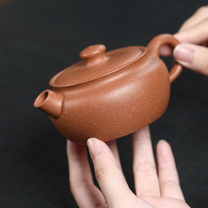 紫砂壺宜興黃降坡泥砲嘴漢瓦壺180CC