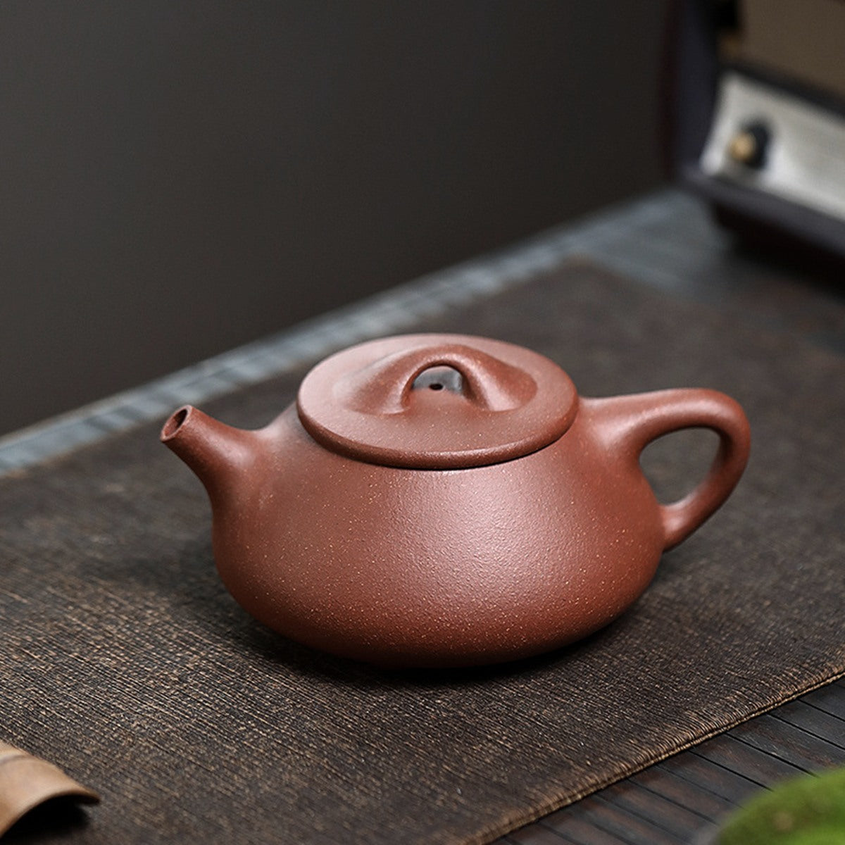 宜興紫砂壺原礦紅降坡泥景州石瓢壺350CC 大容量泡茶壺
