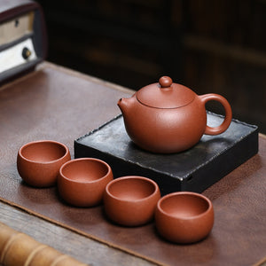 降坡泥西施壺一壺4杯茶具禮盒套裝組